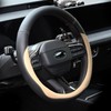 Valleycomfy Microfiber Leather Steering Wheel Cover Large-Size for F150 F250