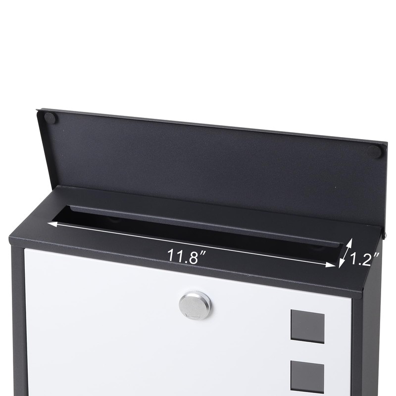 Locking Mailbox Wall Mounted Vertical– Jssmst mailboxes with Key Lock