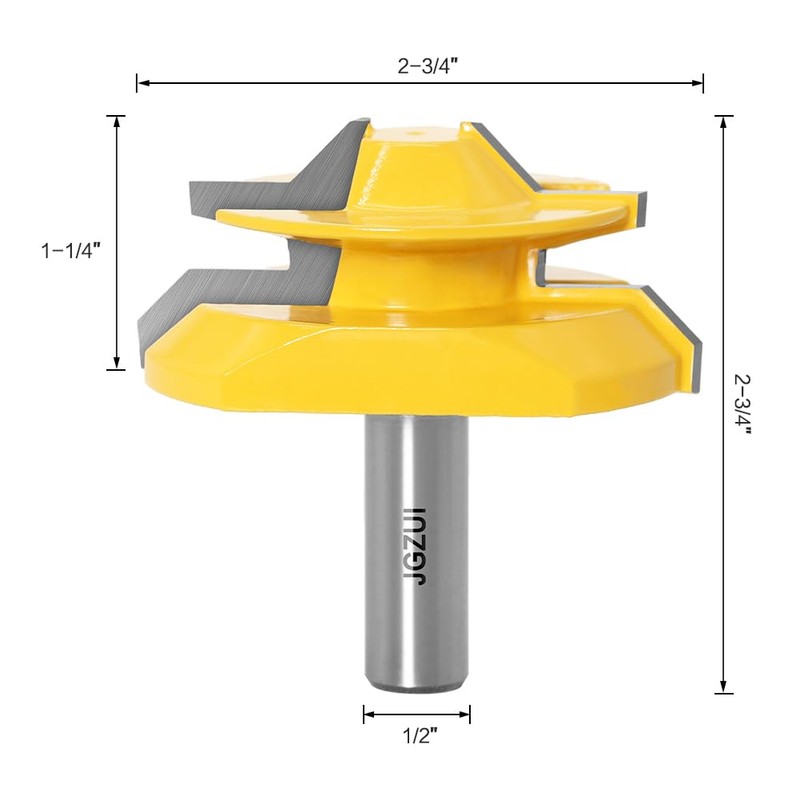 45 Degree Lock Miter Router Bit 1/2 Inch Shank.Woodworking Tools
