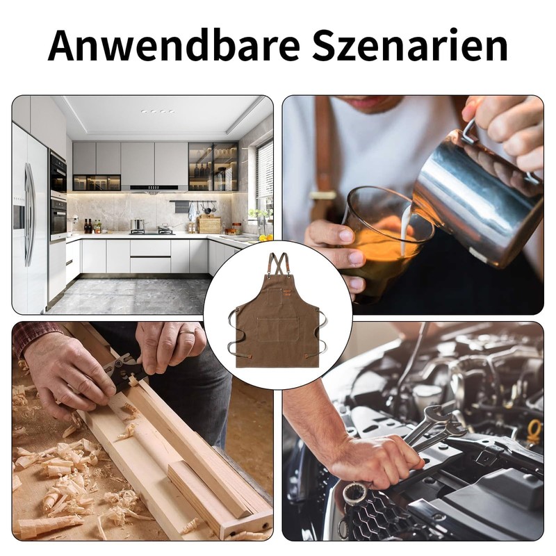 Alriedy Work Apron for Men and Women, Garden Apron Men,