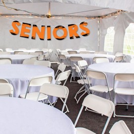 Big Dot of Happiness Orange Senior Night - High School Sports and Graduation Party Decorations - Seniors - Outdoor Letter Banner