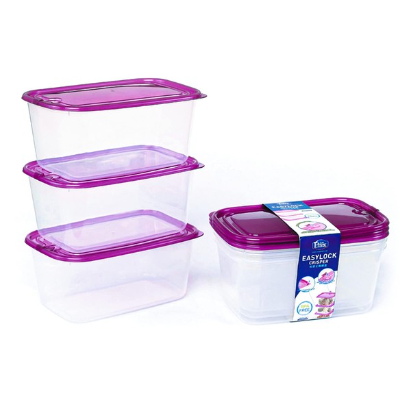 KIGI 6 PACK Plastic Food Storage Containers with Lids Airtight