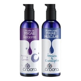 Árbora Duo Aceites de Masaje: Lavanda Relajante y Muscular Árnica 90 ml | Orgánico