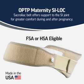 OPTP Maternity SI-LOC Support Belt – Comfortable Compression Pelvic Support Belt For Pregnancy and Postpartum SI Joint Belts for Women, Made in the USA – Small/Medium