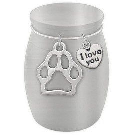 Mini Pet Memorial Keepsake Urn Jar for Ashes or Lock of Pet Hair Container Holder for Dog or Cat Memory