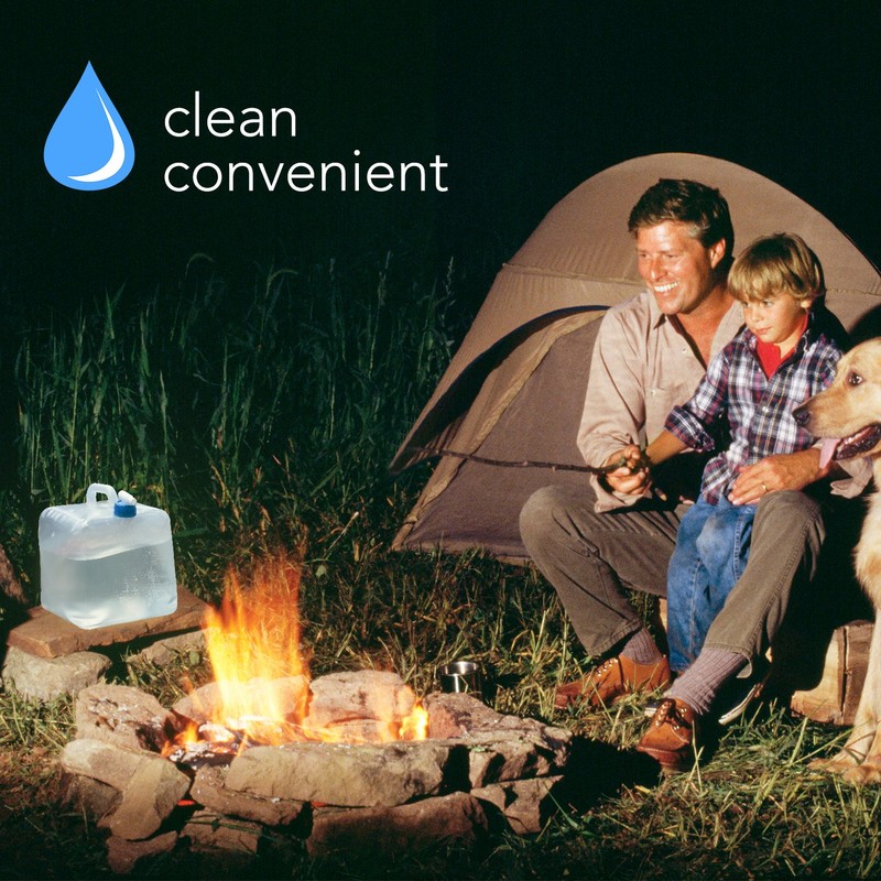 ElifeAcc BPA Free Collapsible Water Container with Spigot, Camping Water