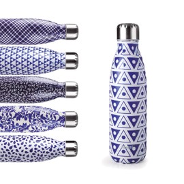 IBILI - Symbol, Blue, 500 ml, 18/10 Stainless Steel, Double Wall, Reusable