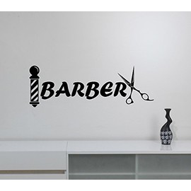 Barber Shop Sign Removable Vinyl Window Decal Sticker Hair Haircut Hairdressing Salon Decorations Wall Art Decor bsh3