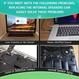 Speaker for MacBook Pro 13 inch Retina A1502 Loud Speaker Replacement for MacBook Pro 13 inch Retina A1502 2012 2013 2014 2015 Left and Right Internal Loudspeaker Buzzer Assembly with Repair Tools