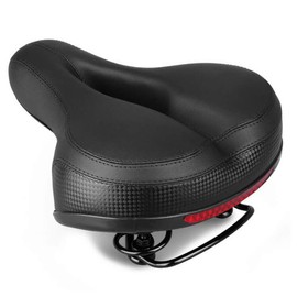 Poilee A012 Bicycle Saddle, Butt Painless, Shock Absorption, Perforation, Soft Saddle, Wide, Thick, Human Body Engineering, Prostate, Saddle