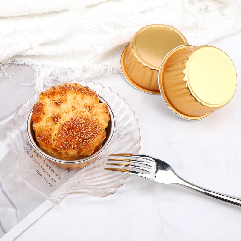 EUSOAR Disposable Creme Brulee Ramekins, 50pcs 5oz Baking Cups Ramekins