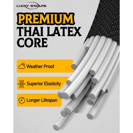 3 Inch Short Small Bungee Cords with Carabiner Hooks, 8 Pcs Black Mini UV Resistant Bungee Straps with Superior Elasticity Thai Latex, Great for Cargo, Bike, Kayak Boat, Luggage, etc