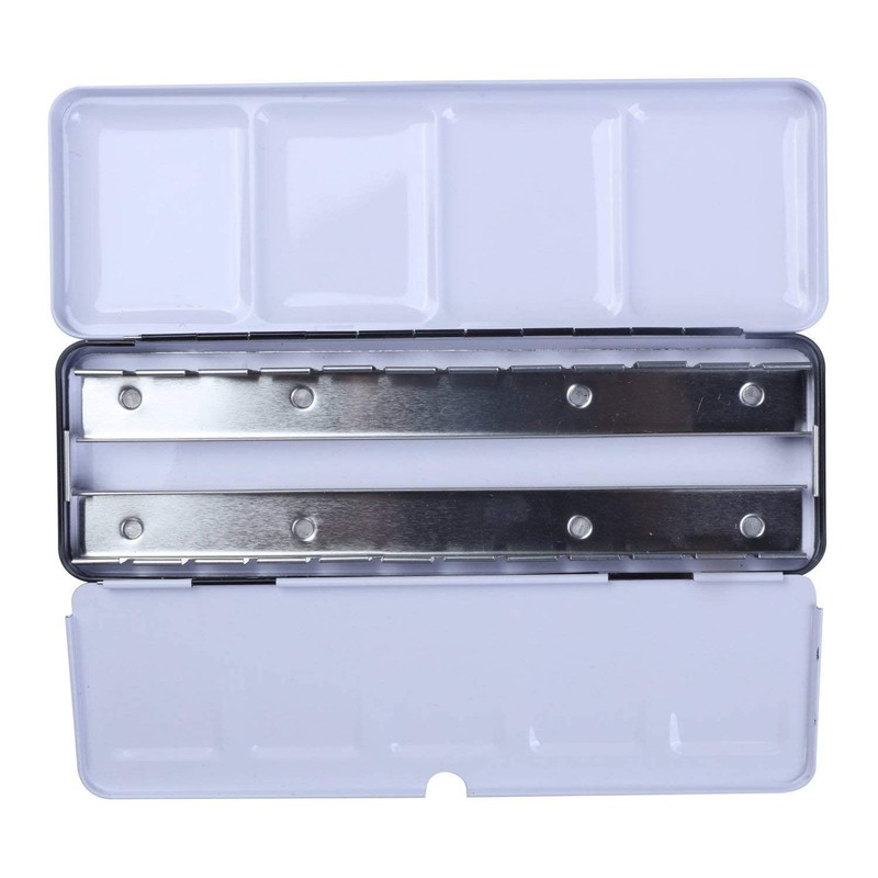 MEEDEN 水彩パレット 24穴 折りたたみトレイ付き　気密 漏れ防止 大きなミキシング領域付き 絵の具パレット 水彩パレット セラミック 旅行用