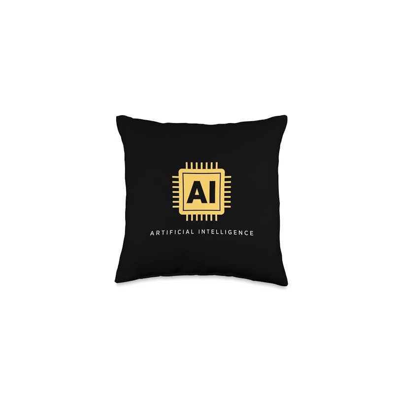 AI Artificial Intelligence Brain Computer Chip Technology Throw Pillow