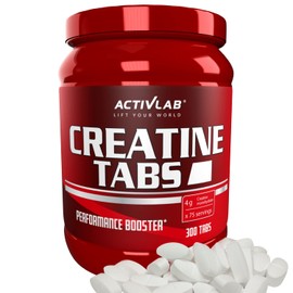 Activlab Activlab Creatine Tabs | Creatine monohydrate 4000 mg | 300 tablets | Pomegranate flavor | Bodybuilding, Fitness, Cross Fit, Weightlifting, Powerlifting | Tested 3 times in the lab