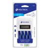 Volteck Cargador de Pilas, AA, AAA, Incluye 4 Pilas AA