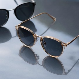 BUNNY WALK BW-0273F Polarized Sunglasses, UV Protection, Unisex, Clear Amber