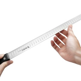 Humbee 14 inch Carving Knife Razor Sharp Blade with Granton Edge for Cutting Smoked Brisket, BBQ Meat, Turkey