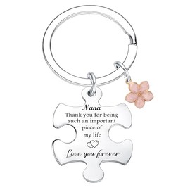 Nimteve Nana Keyring from Granddaughter Grandson Mother's Day Gifts for Nana Christmas Birthday Gifts for Grandma Keyring (nana)