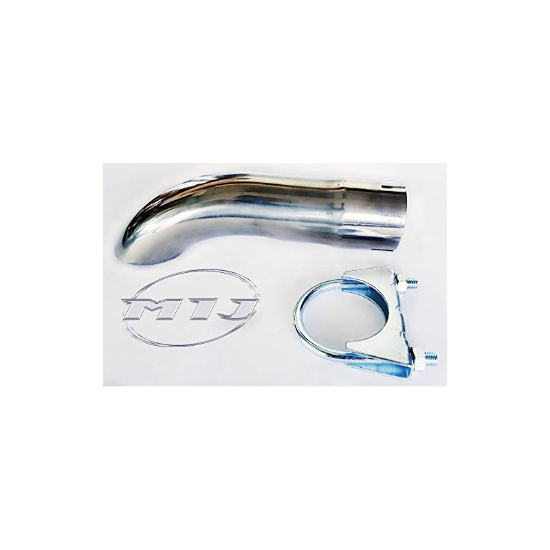Curl Down Exhaust Tail Pipe Clamp On Curve Downwards Tip