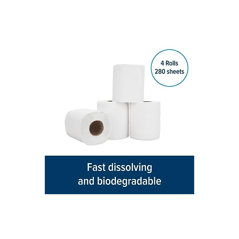 Camco 40276 Toilet Tissue, 1 Pack of 4 Rolls, White