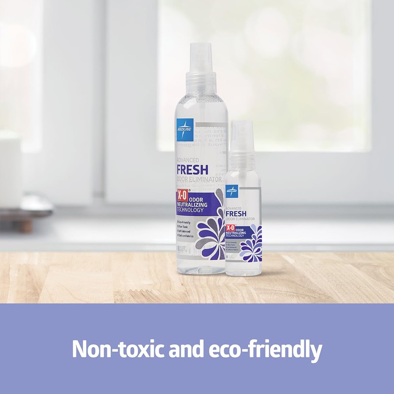 Medline Advanced Fresh Odor Eliminator Spray, Non-Toxic, Eco-Friendly, Safe for