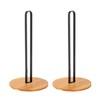 TIEYIPIN Paper Towel Holder, Countertop Roll Stand with Anti-Skid Wooden