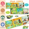 Toddler Puzzles Ages 3-5 -2PK Magnetic Puzzle Book with Animals