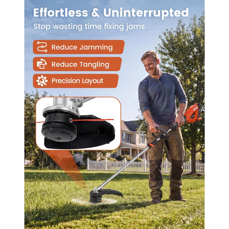 Eventronic .095" Weed Eater String, 600FT Heavy Duty String Trimmer