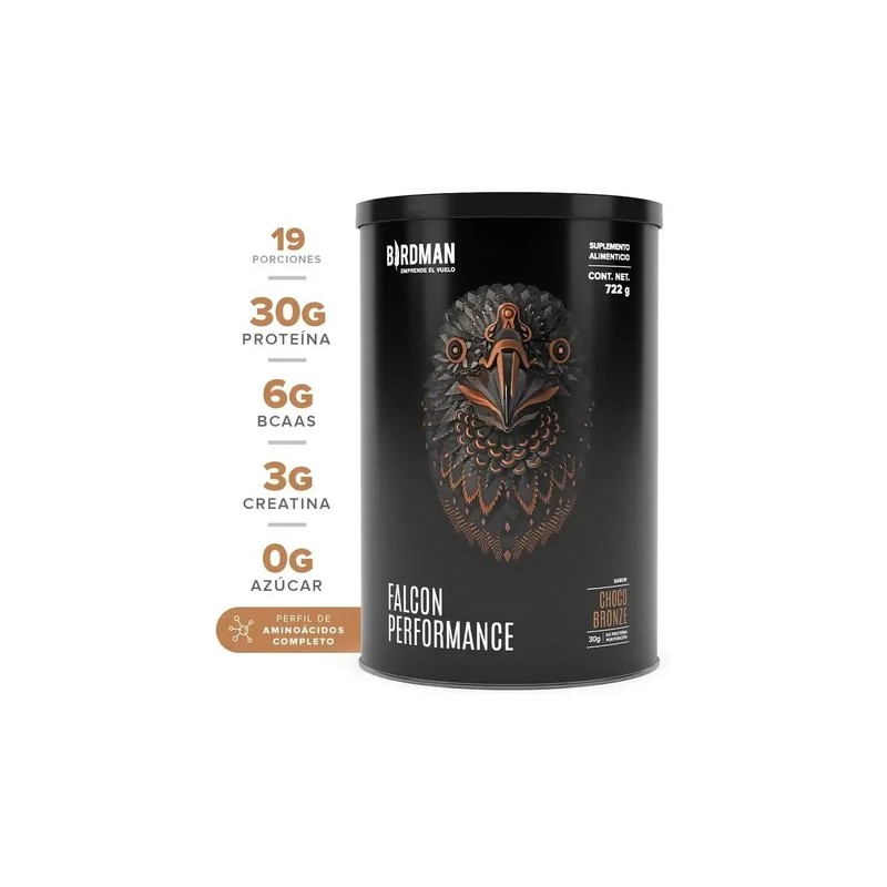 Birdman Falcon Performance Proteina Vegetal Premium 722 Gr Sabor Choco