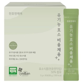Cheonho Ncare Organic Enzyme Biumchaeum Vegan Enzyme Food 30p, 1 piece, 90g / 천호엔케어 유기농 효소 비움채움 비건 효소식품 30p, 1개, 90g
