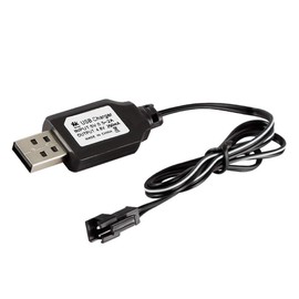 Tebatu Charging Cable,USB Charger Ni-Cd Ni-MH Batteries Pack for SM-2P Plug Adapter 4.8V 250mA Output