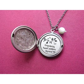 Unbiological sister jewelry Soul Sisters gift long locket necklace,bridal party present,moving away Besties gift,Sister in law,bridesmaid gift
