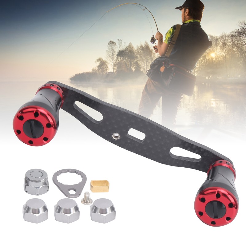 85MM Fishing Reel Handle Grip Carbon Metal Baitcasting Reel Left
