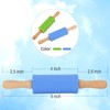 Honglida Mini Silicone Rolling Pin for Kids, Non-stick Surface Wood