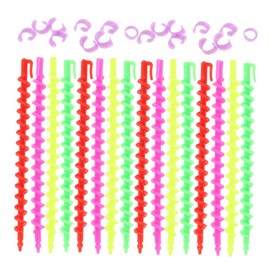 Minkissy 52pcs Plastic Spiral Hair Perm Rods for Spiral Curls Versatile Hair Styling Tool for Long/short Safe Plastic Rods for Home/salon Use