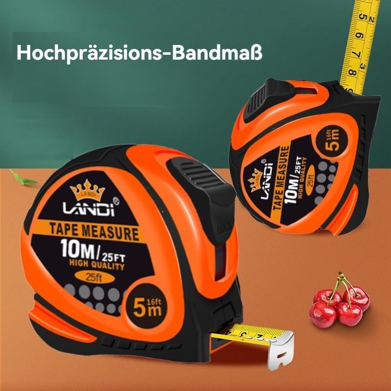 10 Meter Tape Retractable Measuring Tape Flexible with Lock Button