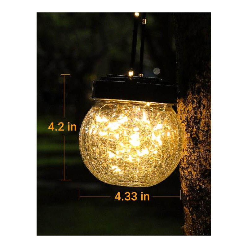 Solar Lanterns Solar Lights Outdoor Waterproof 6-Pack, Solar Powered Hanging