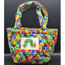 Quilted Koala LTD World Of Eric Carle Mini Quilted Fabric Tote Bag Caterpillar Dots 8”x6”X 3”  New