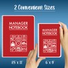 BookFactory Manager Notebook Manager's Log Book Planner Management Logbook -