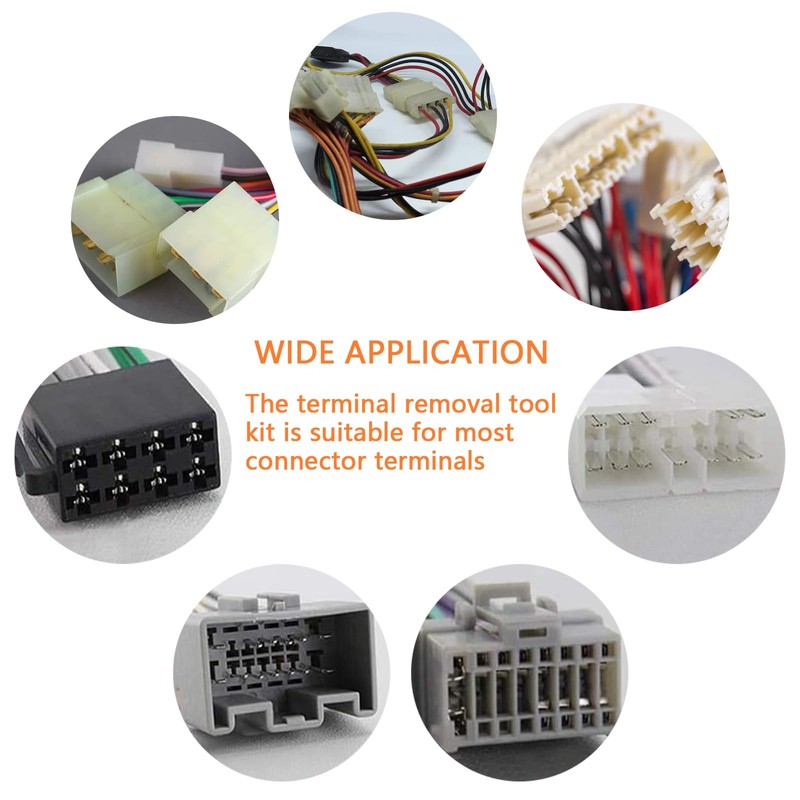 41Pcs Durable Electrical Wiring Connector Release Pin Rust-Proof Auto Terminals