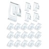 RACOONA 20PCS Metal Retainer Clips, Car Console Trim, Replacement (Silver)