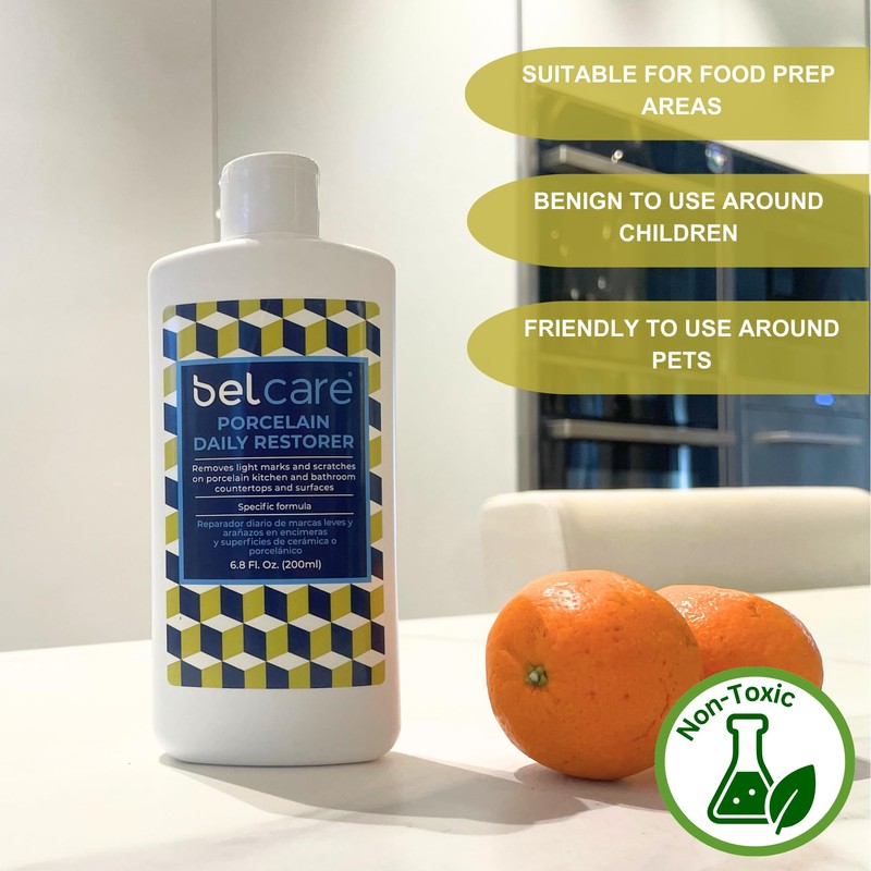 BELCARE Porcelain Daily Restorer for Kitchen Sinks, Countertops, Bathroom Vanities