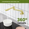 Upside Down Pot Filler Wall Mount Folding Stretchable Kitchen Restaurant