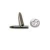 TWO 1 1/4 INCH SILVER COLOR BULLET BOLO TIPS CF494/112224