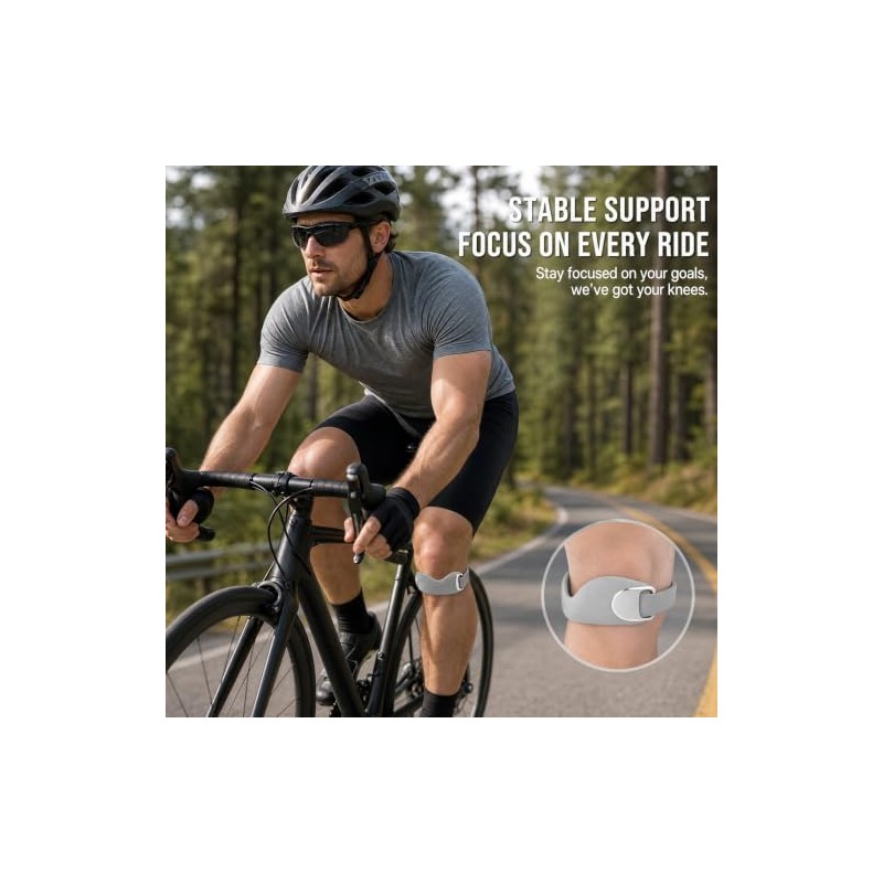 2 Pack Patella Tendon Knee Strap 3D Cushion V Shaped