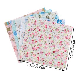 Penta Angel 4 x 4 Inch/10 x 10cm 100 Pieces Assorted Pre-Cut Printing Cotton Cloth Square Bundle Quilt Craft Fabric Patchwork DIY Sewing Scrapbooking Quilting Dot Pattern (100 pcs)