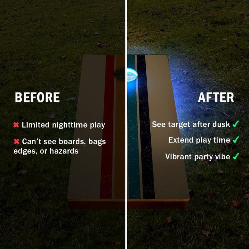 ACA Eclipse LED Cornhole Lights 16 Colors 4 Modes 2