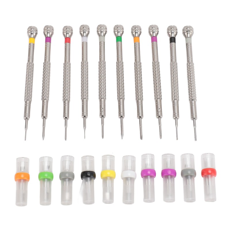 10pcs Screwdriver Kit for Watches Flat Blade Slotted Screwdriver with