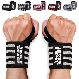Jungle Beast Muñequeras para Gimnasio y Crossfit, Correas de muñeca para Hombres y Mujeres, Levantamiento de pesas, Gym, Crossfit, (PAR).